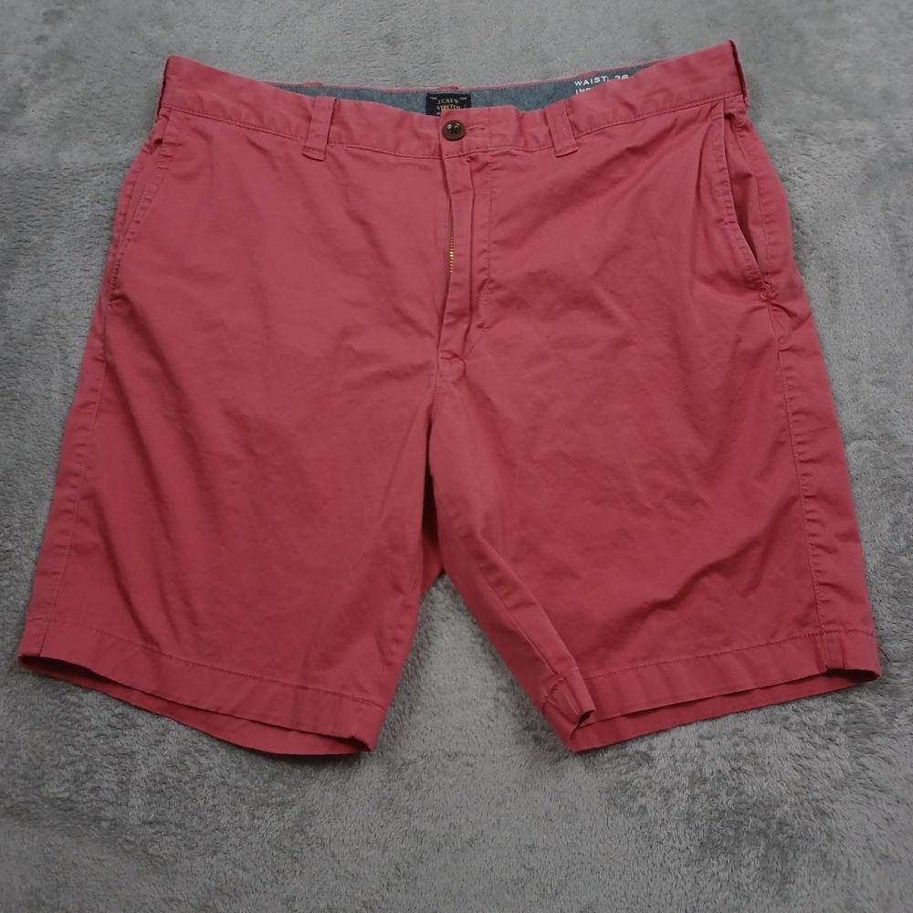 J Crew Shorts Mens 36 Red Stretch Chino Pockets Preppy